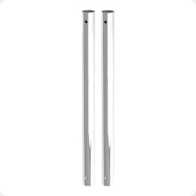 A pair of UNICOL's chrome columns for ceiling suspension