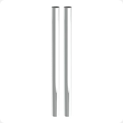 A pair of standard UNICOL chrome column lengths
