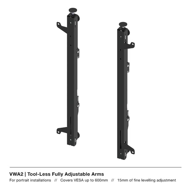 UNICOL Portrait ToolLess Adjustable Arms (VWA2)