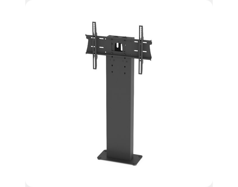 rhobus bolt down stand in sinterflex black for screens up to 57"