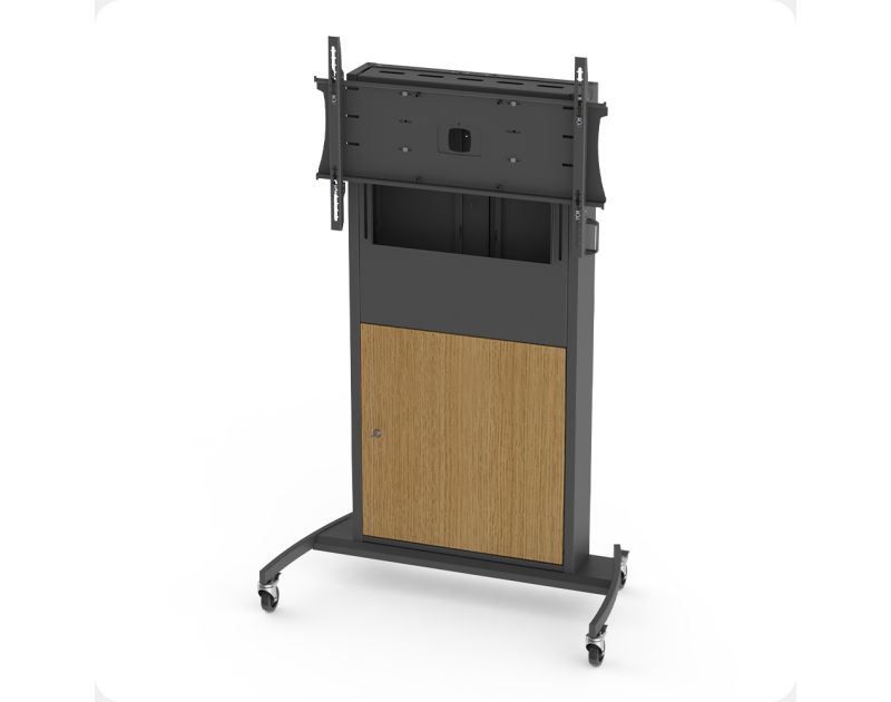 Rhobus Plus Heavy Duty Trolley in Sinterflex Black with Oak Door 