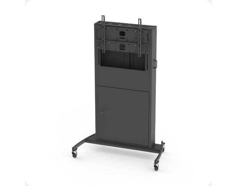 Rhobus Plus Standard Trolley - Supporting 55-70" screens up to 60kg - Finished in Sinterflex Black