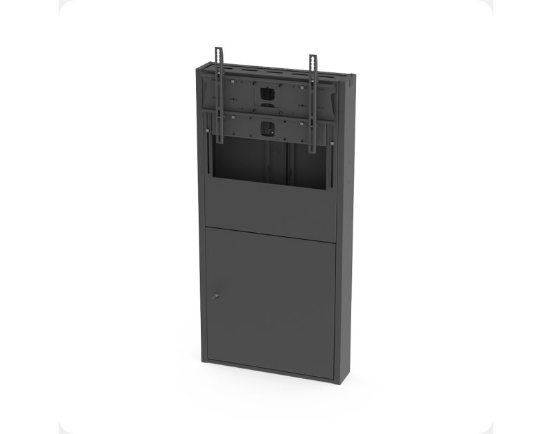 Rhobus Plus Standard Bolt Down Stand - Supporting 55-70" screens up to 60kg - Finished in Sinterflex Black