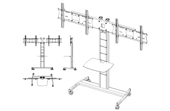 Avecta Twin Screen Stand & Trolley | ACH